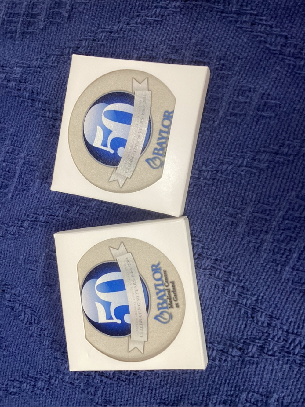 Baylor Medical Center Garland celebrating 50 years 1964-2014 set of 2 coasters